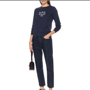 A.P.C. Logo Navy Crewneck